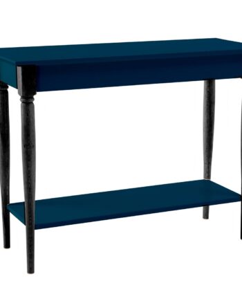 Mamo Konsolbord Med Hylde 105x35cm Petrol Blå Sorte Ben