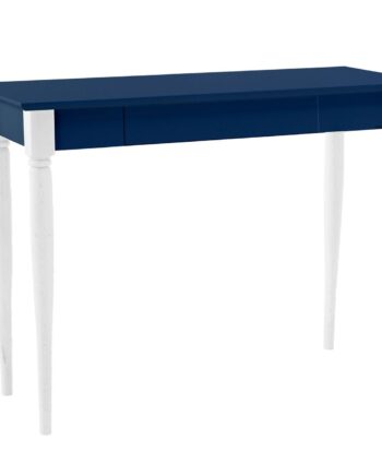 Mamo Skrivebord 105x40 Cm  Hvide Ben   Marineblå