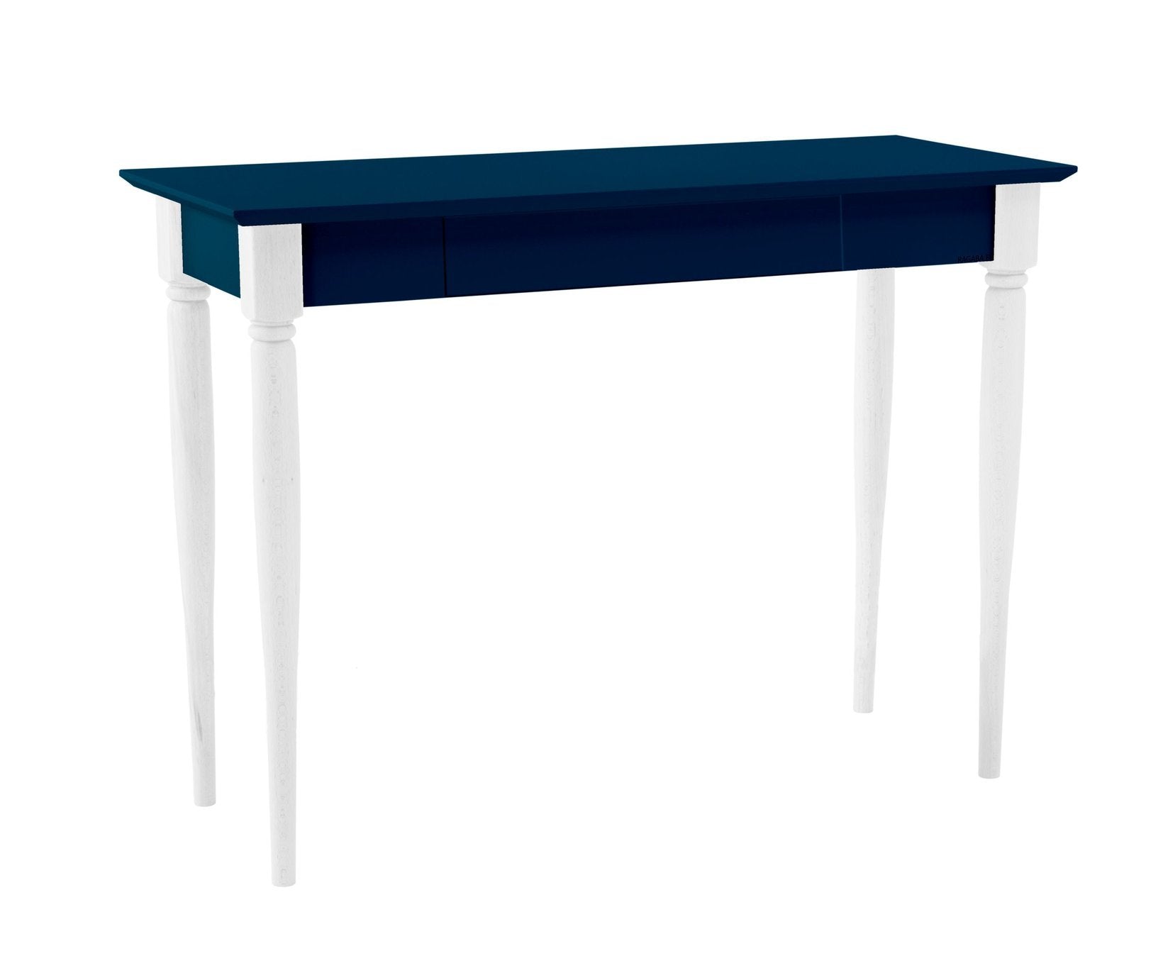 Mamo Skrivebord 105x40 Cm Hvide Ben Petrol Blå