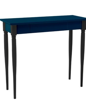Mamo Skrivebord 105x40 Cm  Sorte Ben   Petrol Blå