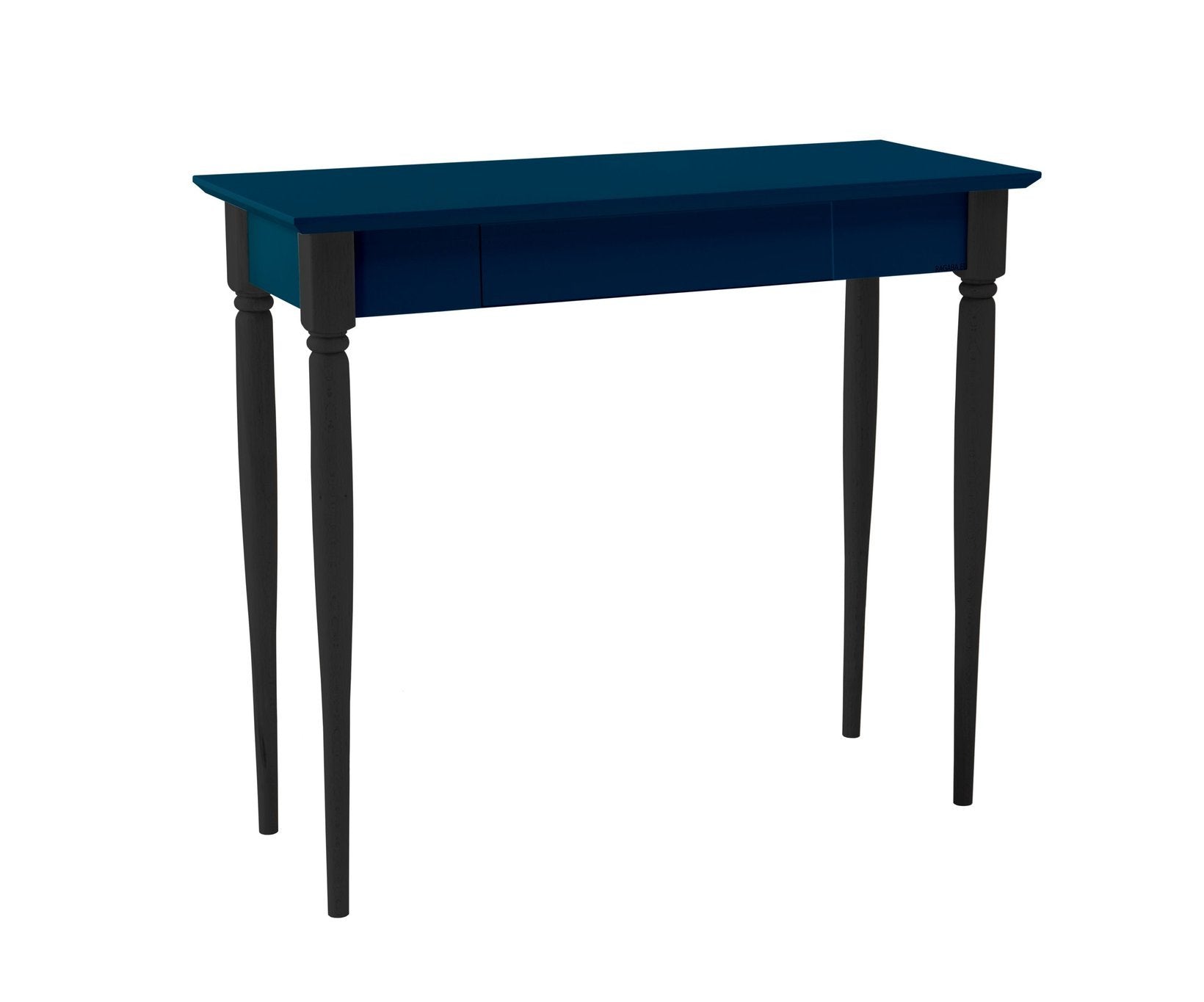Mamo Skrivebord 105x40 Cm Sorte Ben Petrol Blå