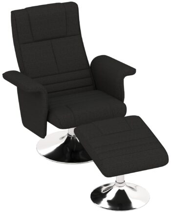 Massagestol Med Skammel  Lænestol  78   95   88 Cm  Sort