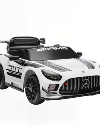 Mercedes Elbil  Børnekøretøj  12v Batteri  Led-lys  Musikfunktion  Horn   -  år  Hvid