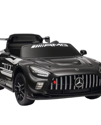 Mercedes Elektrisk Børnekøretøj  12v Batteri  Led-lys  Musikfunktion  Horn  Alder  -   Sort