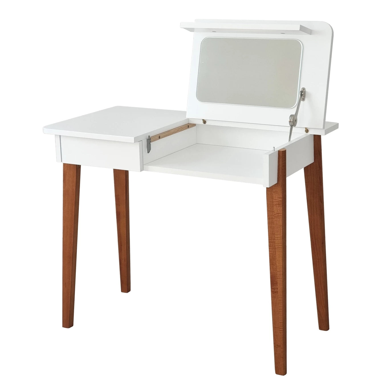 Mewise Skrivebord Sminkebord 90x48cm Ege-farvet Og Hvid