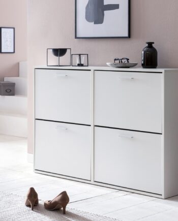 Moderne Skoskab  120   81   24 Cm   Hvid   Rum