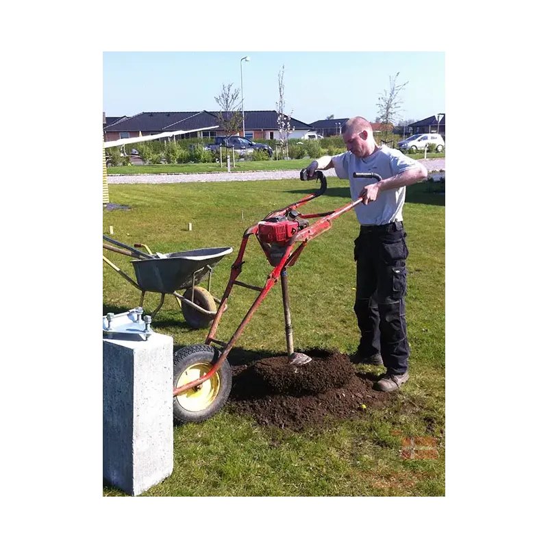 Opsætning   Nedstøbning Til 11 Meter Glasfiberflagstang
