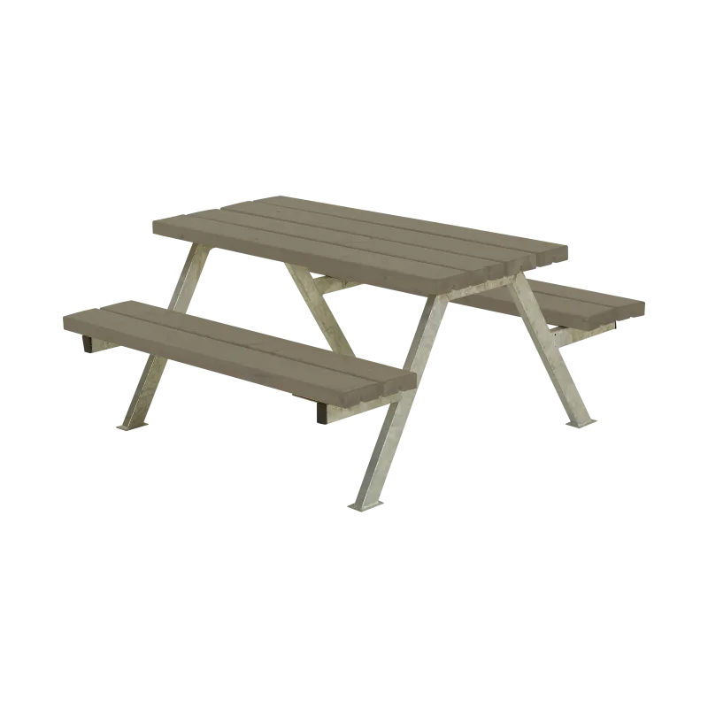 Plus Alpha Junior Bord Bænkesæt 118 Cm Gråbrun