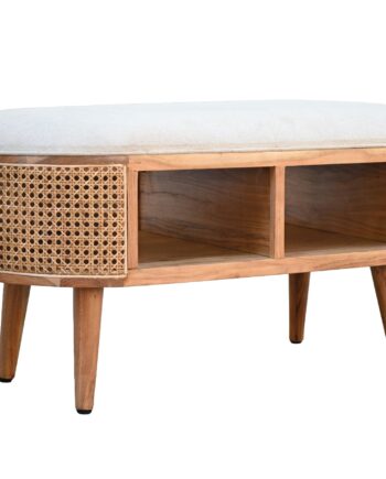 Polstret Bænk 90 Cm Med Wienerflet   Retro Entrébænk   Håndlavet Design