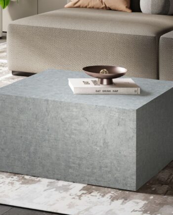 Robust  Kubisk Sofabord   Råt Betonlook  60x60x30 Cm