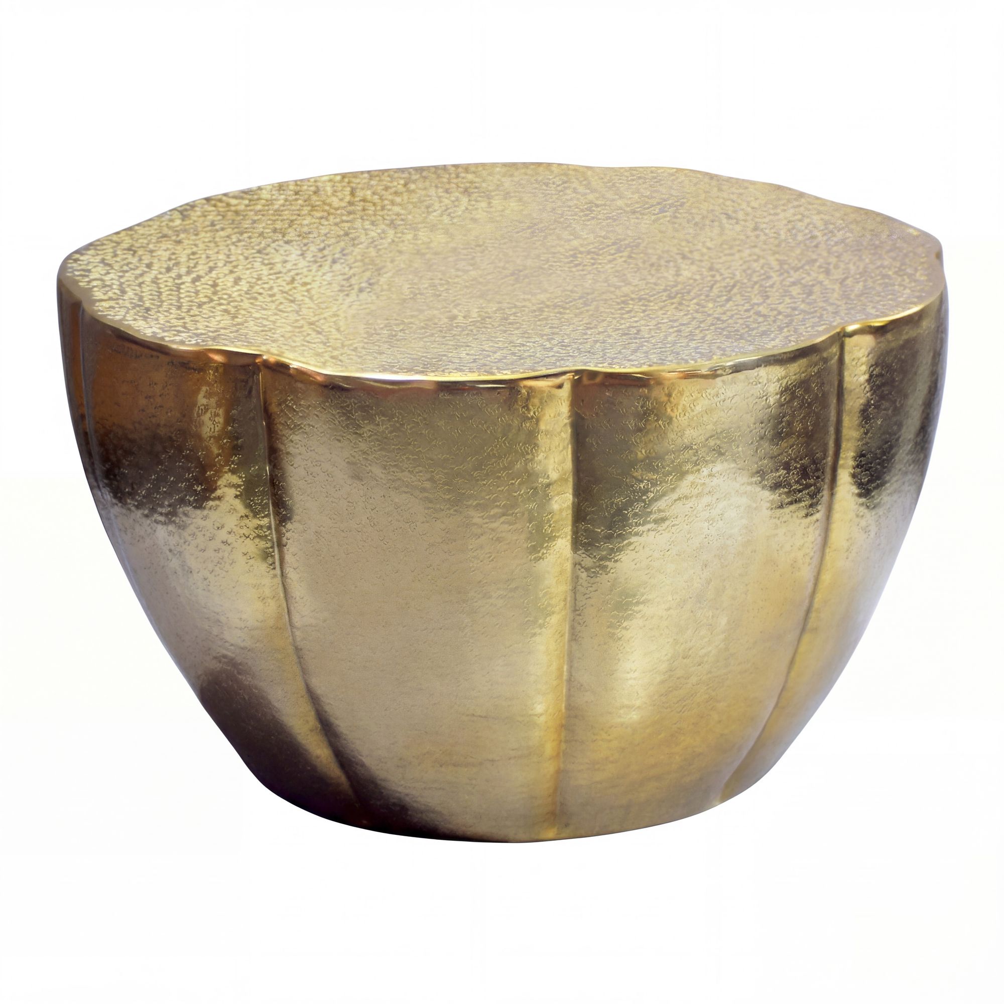 Rundt Sofabord 60 Cm Guld Aluminium Blomsterformet Designbord