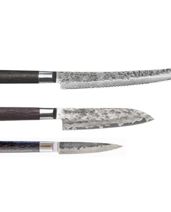 Satake Kuro Knivsæt   Dele  Brødsav  Petty  Santoku