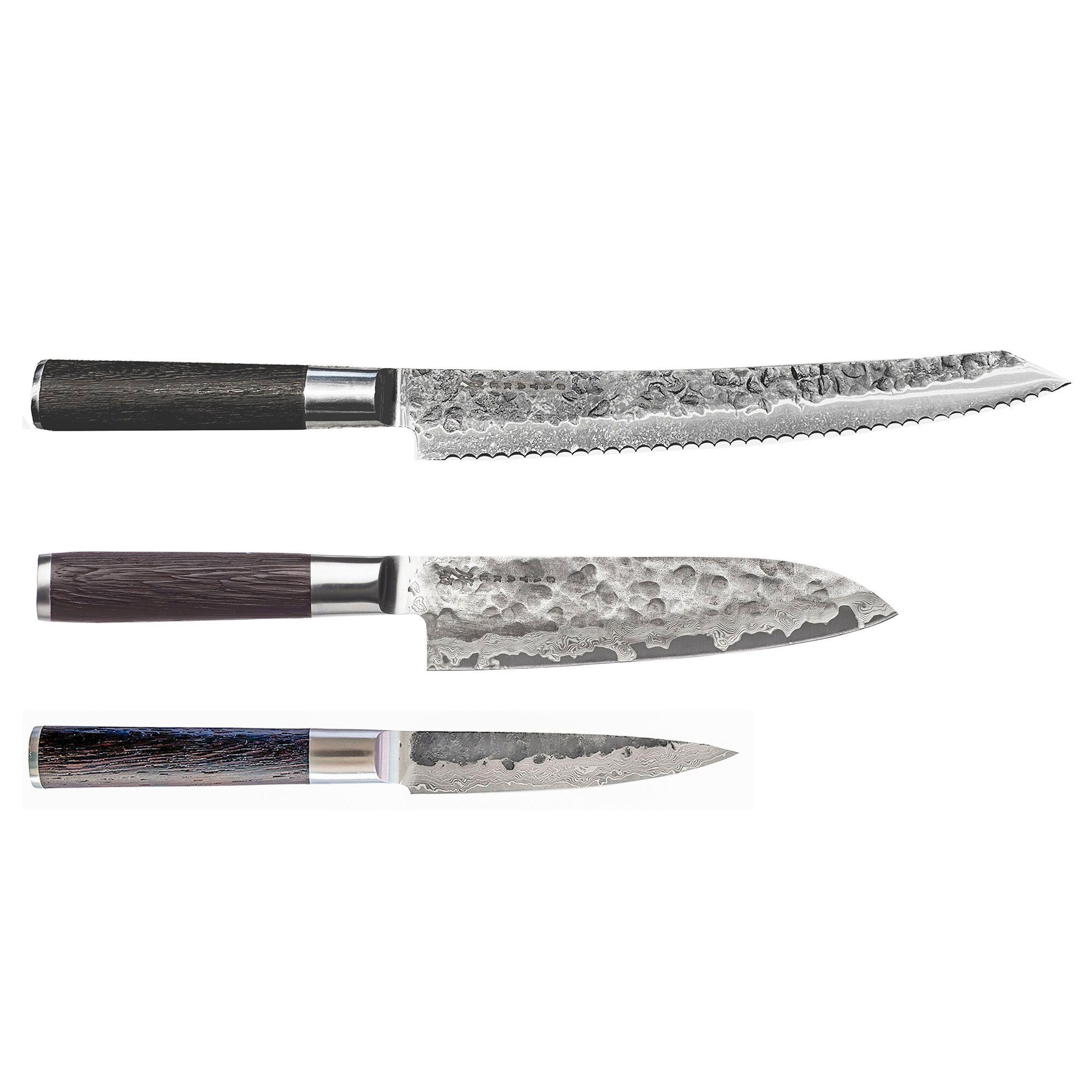Satake Kuro Knivsæt Dele Brødsav Petty Santoku