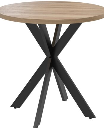 Spisebord 75   75 Cm Rundt Køkkenbord Til  -  Personer Moderne Spisebord Med Edderkoppefod Brun