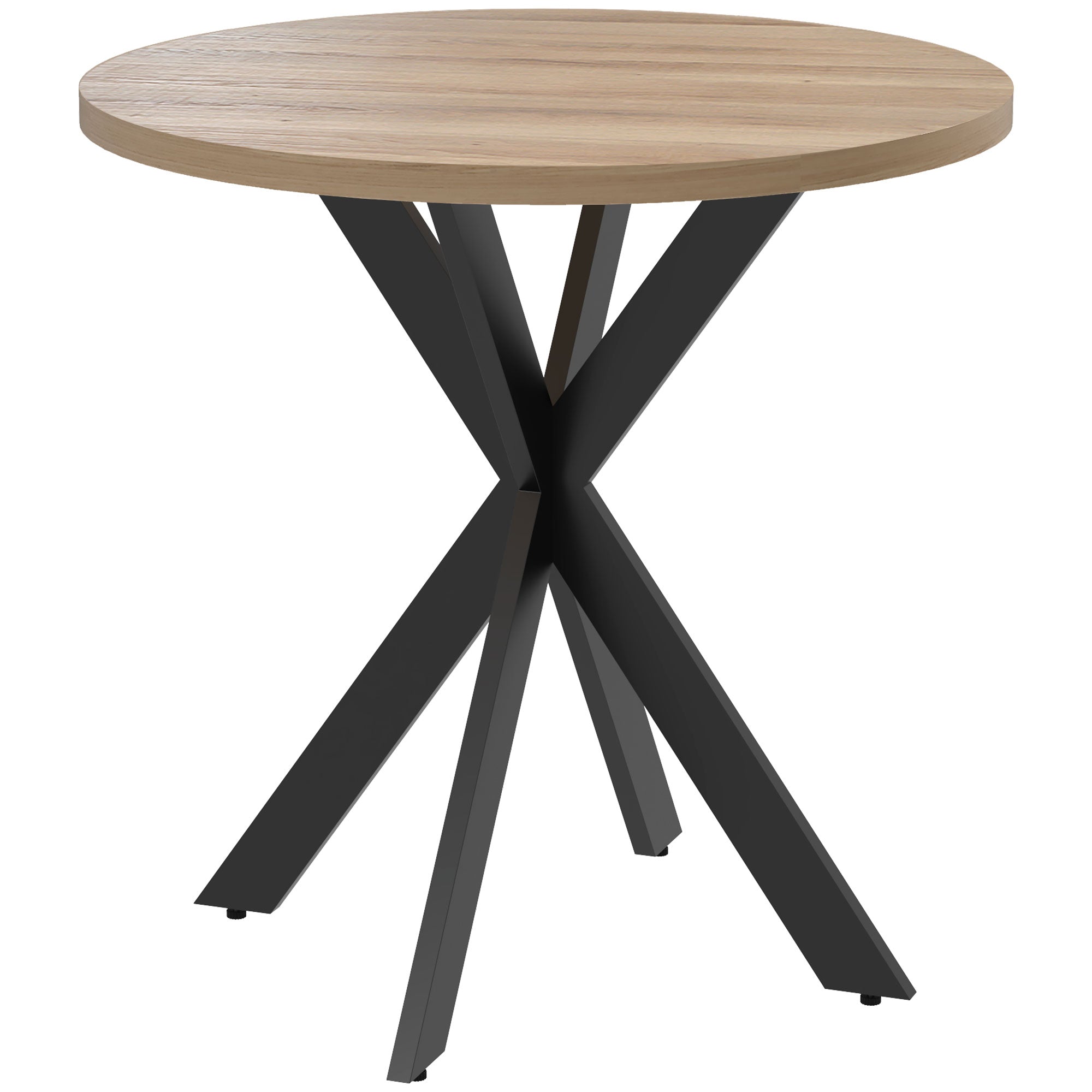 Spisebord 75 75 Cm Rundt Køkkenbord Til - Personer Moderne Spisebord Med Edderkoppefod Brun