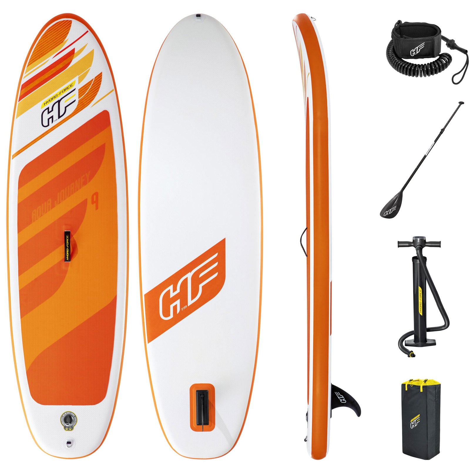 Stand Up Paddle Board Sæt Hydro-forceâ  Orange 9ft