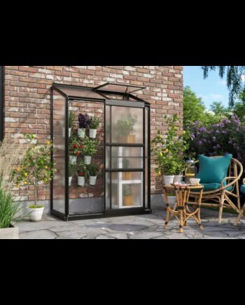 Vitavia Ida 900 Sort Drivhus 4mm Poly   Sokkel