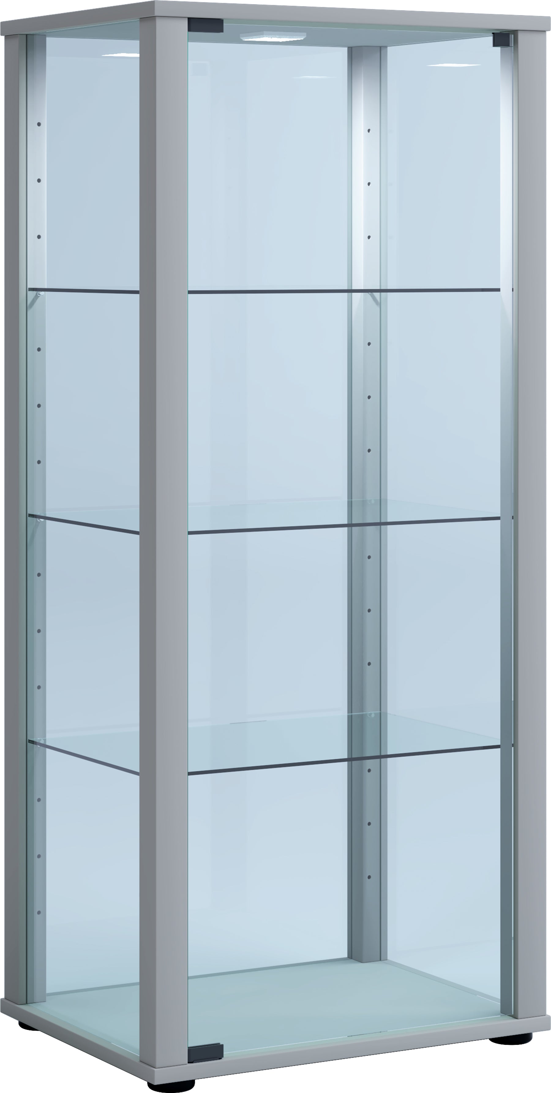 Vitrineskab   Glas 115   50   38 Cm  Sølv