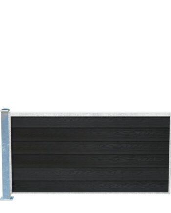 Wimex Fag Glyngøre Royal T90  -profil Wpc Sort Galv  Stolpe   Fod 900   1893 Mm