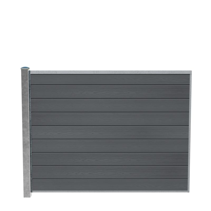 Wimex Fag Glyngøre Superb T140 -profil Wpc Grå Galv Stolpe 1400 1893 Mm