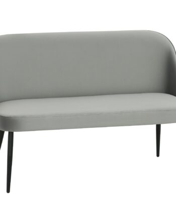 -personers Sofa  Moderne Polstret Sofa Med Metal- Og Træstel  Fløjlsblødt Stofbetræk  Grå