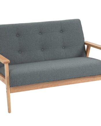 -personers Sofa  Sofa Med Armlæn  Ryghynde  Stuesofa Med Linnedlook  Polstret Sofa Til Stue  Soveværelse 115   66     73 Cm  Mørkegrå