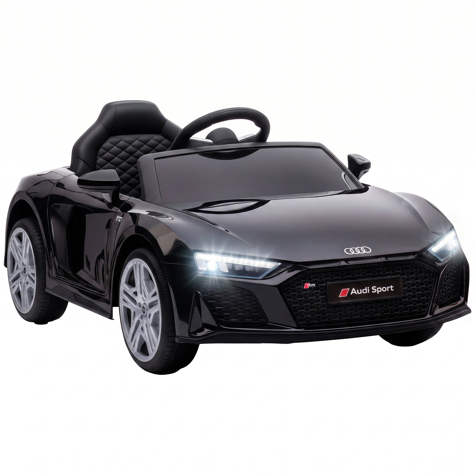 Elbil Til Børn Audi R8 12v Fjernbetjening Til Børnebil Sort