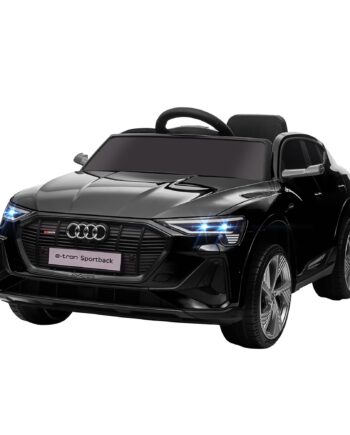 Elektrisk Børnebil 12v Elbil Audi  -tron Elbil Med Fjernbetjening  Sikkerhedssele  Musik  Mp3 Usb Tf  Børnebil Til Børn  -  år   -  Km    Sort