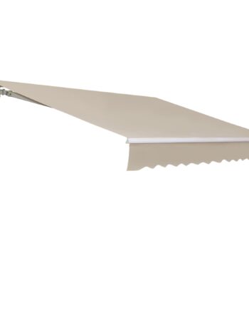 Foldbar Markise  Justerbar Klemmemarkise  Terrassemarkise    95   3m  Solafskærmning Med Håndsving  Balkonmarkise  Beige