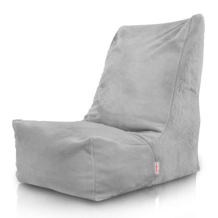 Giant Adult Bean Bag    Lounge Chair Disinto Yeti Faux Fur  Grå