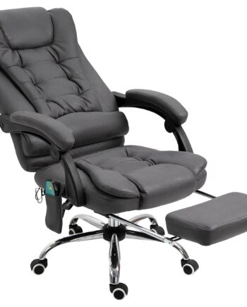 Kontorstol Med Massagefunktion  Ergonomisk  65x160x104cm  Grå