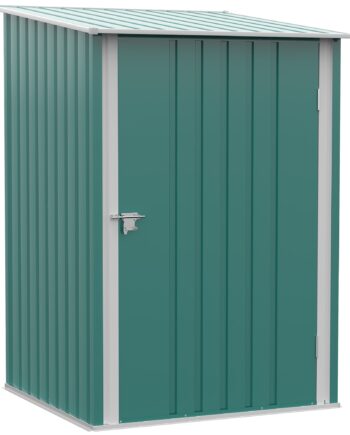 Metalhaveskur Med Lukning  Aflåselig Dør  Til Udendørs Brug  100x103x160 Cm  Grøn