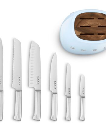 Smeg Knivblok Med Knive   Stk  Blå