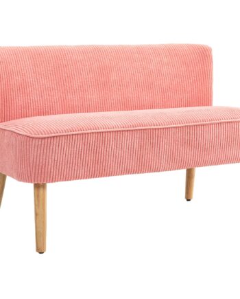 To-personers Sofa  Elegant Skandinavisk Design  Massivt Træstel  Op Til 150 Kg  117   56     77 Cm  Pink