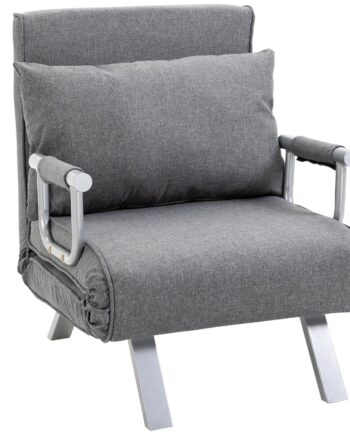 - -  Sovesofa  Foldbar Sovesofa Med Justerbar Ryglæn Og Hynde  Gæsteseng   Linnedlook  Afslappende Lænestol  Foldbar Lænestol Til Stue Og Soveværelse  65   69   80 Cm  Lysegrå