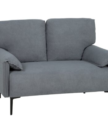 -personers Sofa  Tykke Hynder  Fløjlsbetræk  Polstret Sofa  Sort